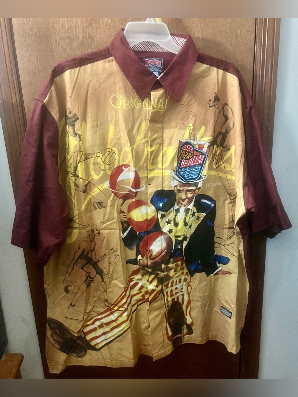 Men’s Platinum FUBU x Harlem Globetrotters Shirt Size 4XL